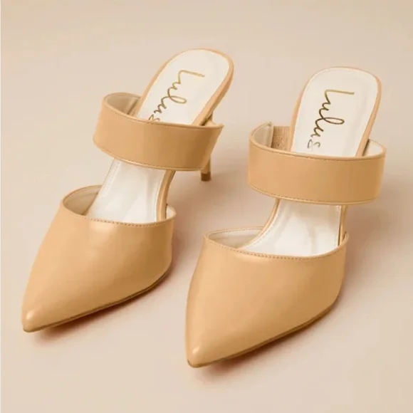 Lulu's Tan Faire Mules - Picture 3 of 8